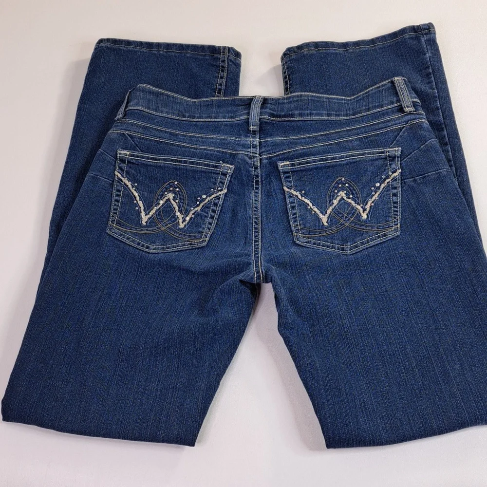 Wrangler Bootcut Mid-Rise Blue Jeans Size 7/8 ×32 Style 10MWBAR - Picture 3 of 15
